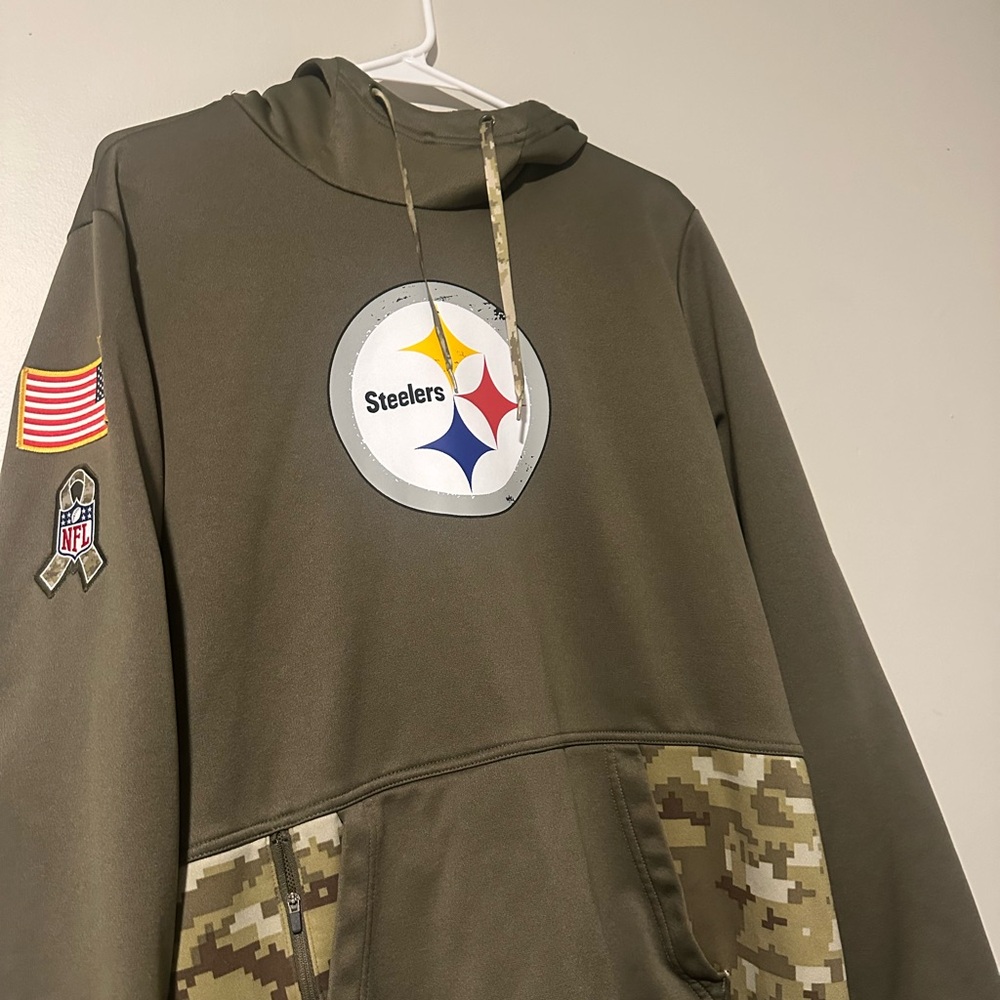 NFL Therma-Fit Hoodie in Olive and Tan